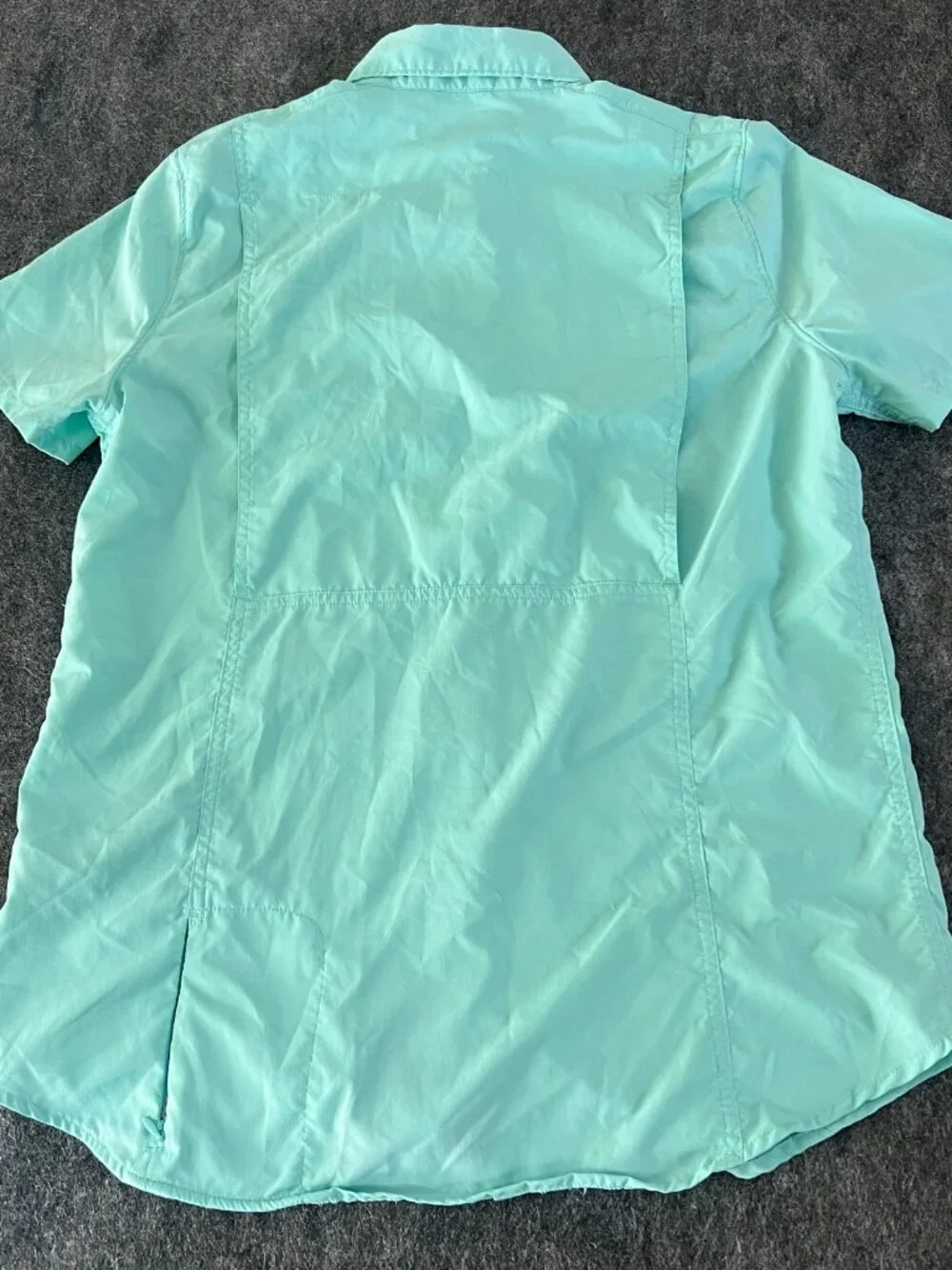 LL Bean Fishing Shirt Men's Sunsmart UPF M Tall Short Sleeve Vented Nylon - Picture 3 of 6
